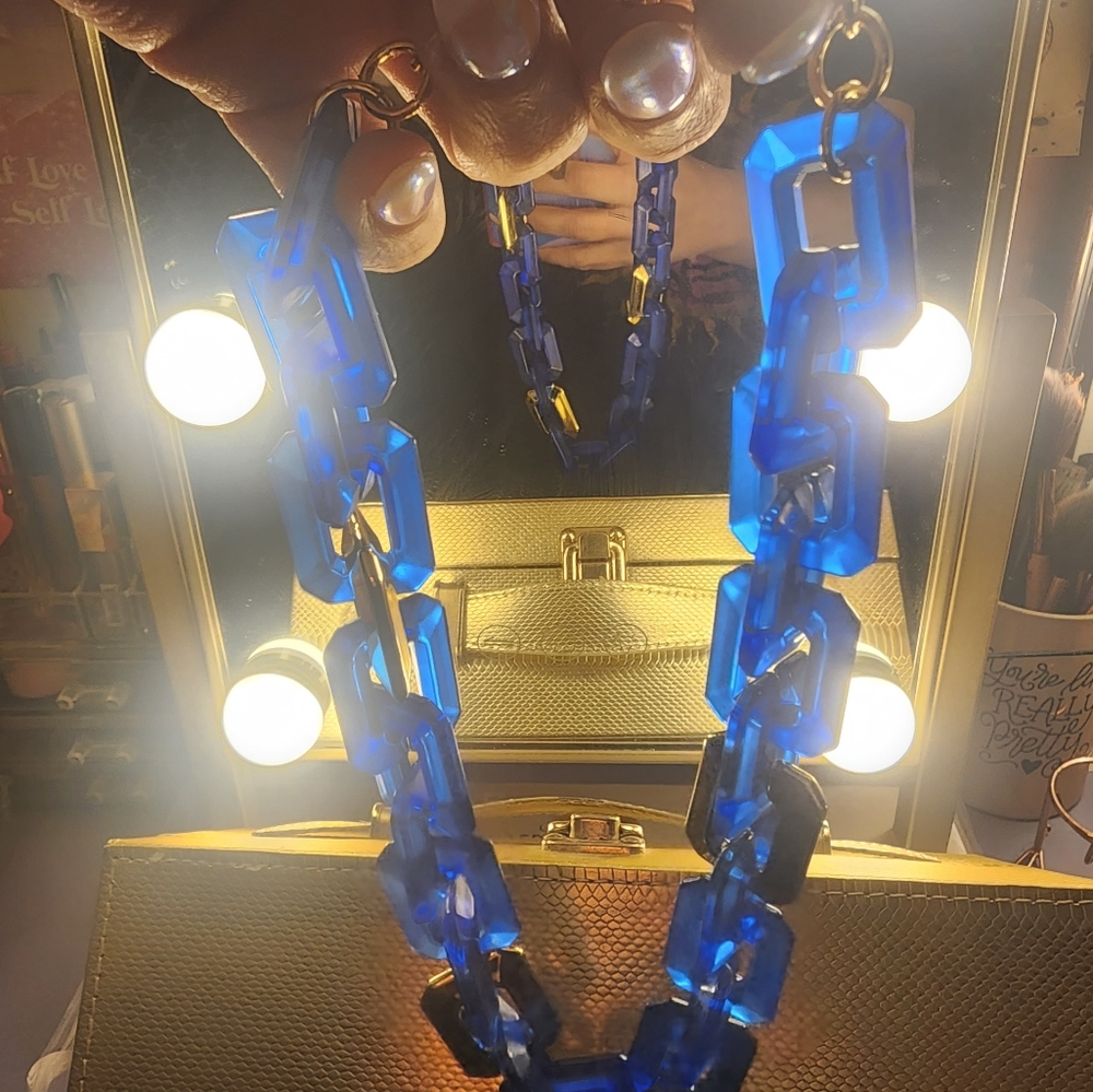 Open Edit Resin Geo Link Collar Necklace
